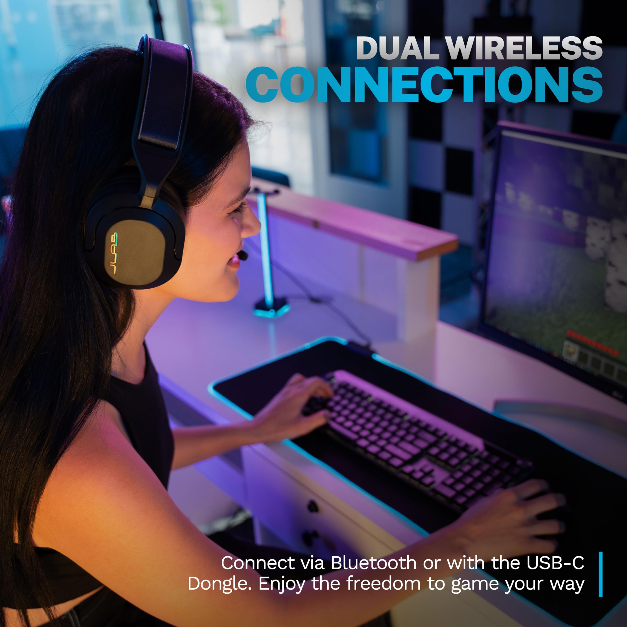Foto 4 pulgar | Auriculares Para Juegos Jlab Nightfall Inalámbricos Con Controladores De 50 Mm - Venta Internacional.