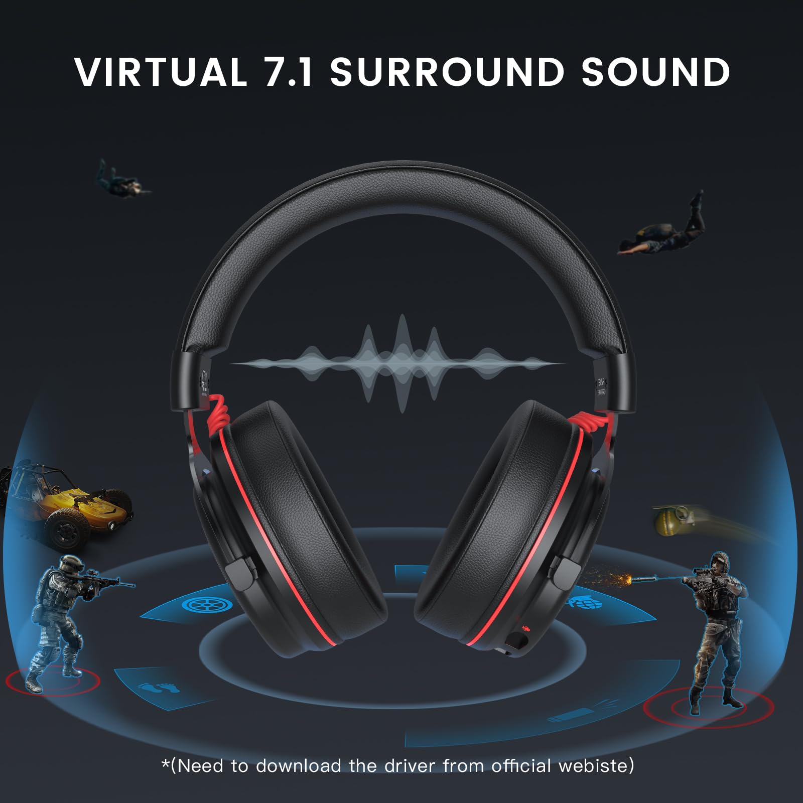 Foto 3 pulgar | Auriculares Eksa E900 Pro USB con Sonido Envolvente 7.1 - Venta Internacional