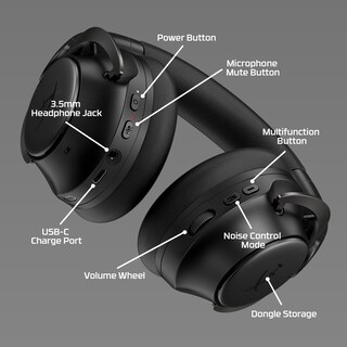 Foto 6 | Auriculares Supraaurales Inalámbricos Hyperx Cloud Mix 2 Negros - Venta Internacional