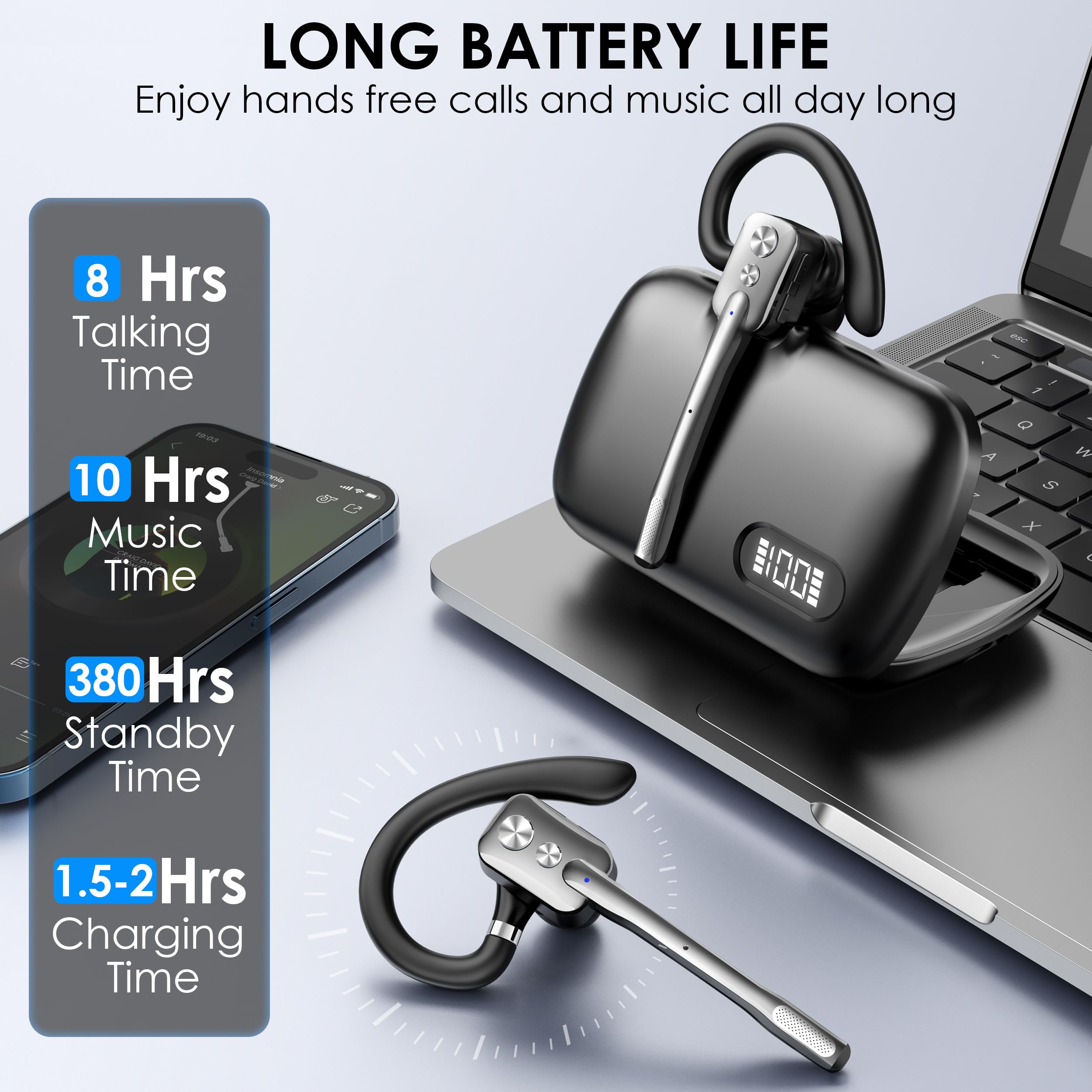 Foto 4 pulgar | Auriculares Inalámbricos Bluetooth Icomtofit Con Cancelación De Ruido - Venta Internacional.