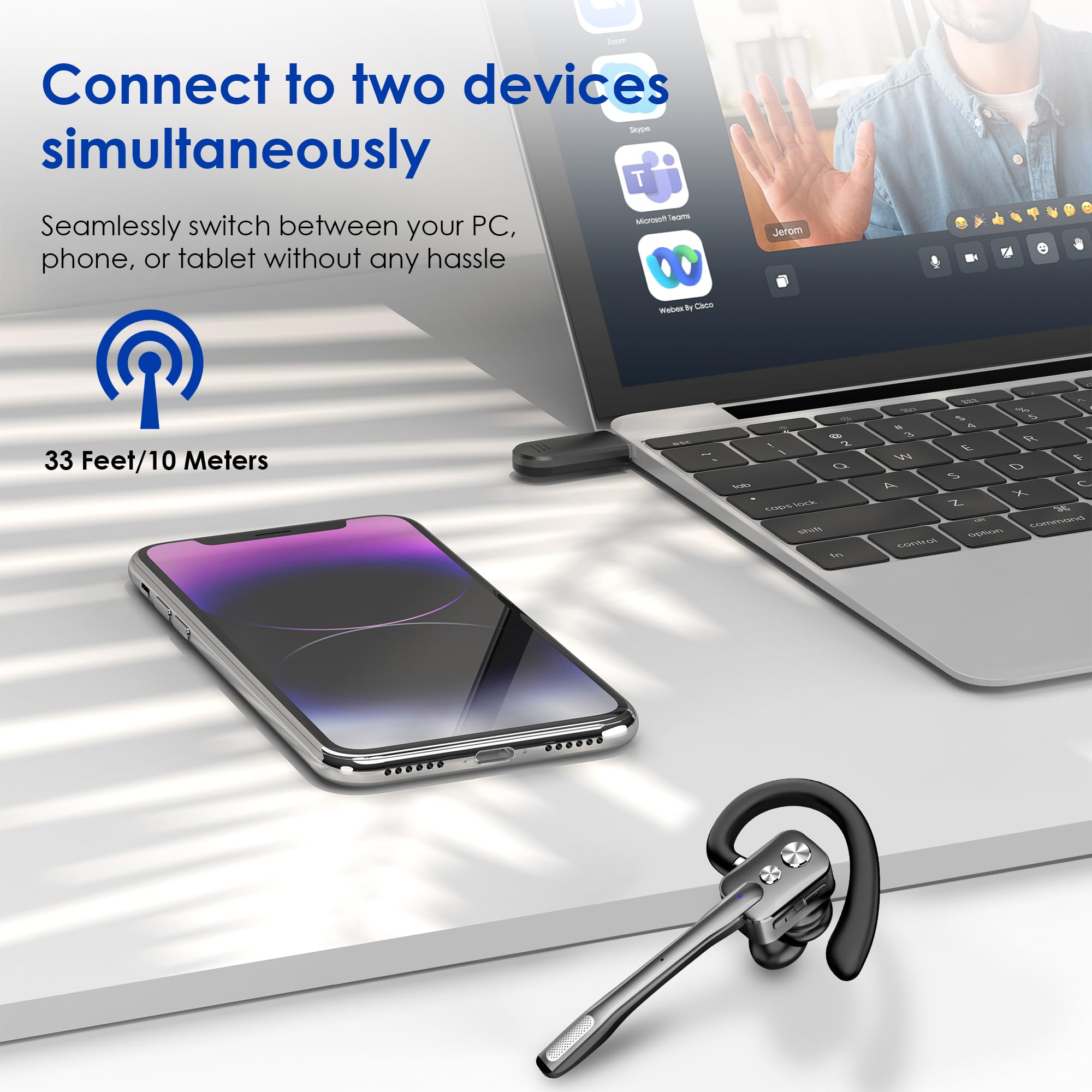 Foto 5 pulgar | Auriculares Inalámbricos Bluetooth Icomtofit Con Cancelación De Ruido - Venta Internacional.