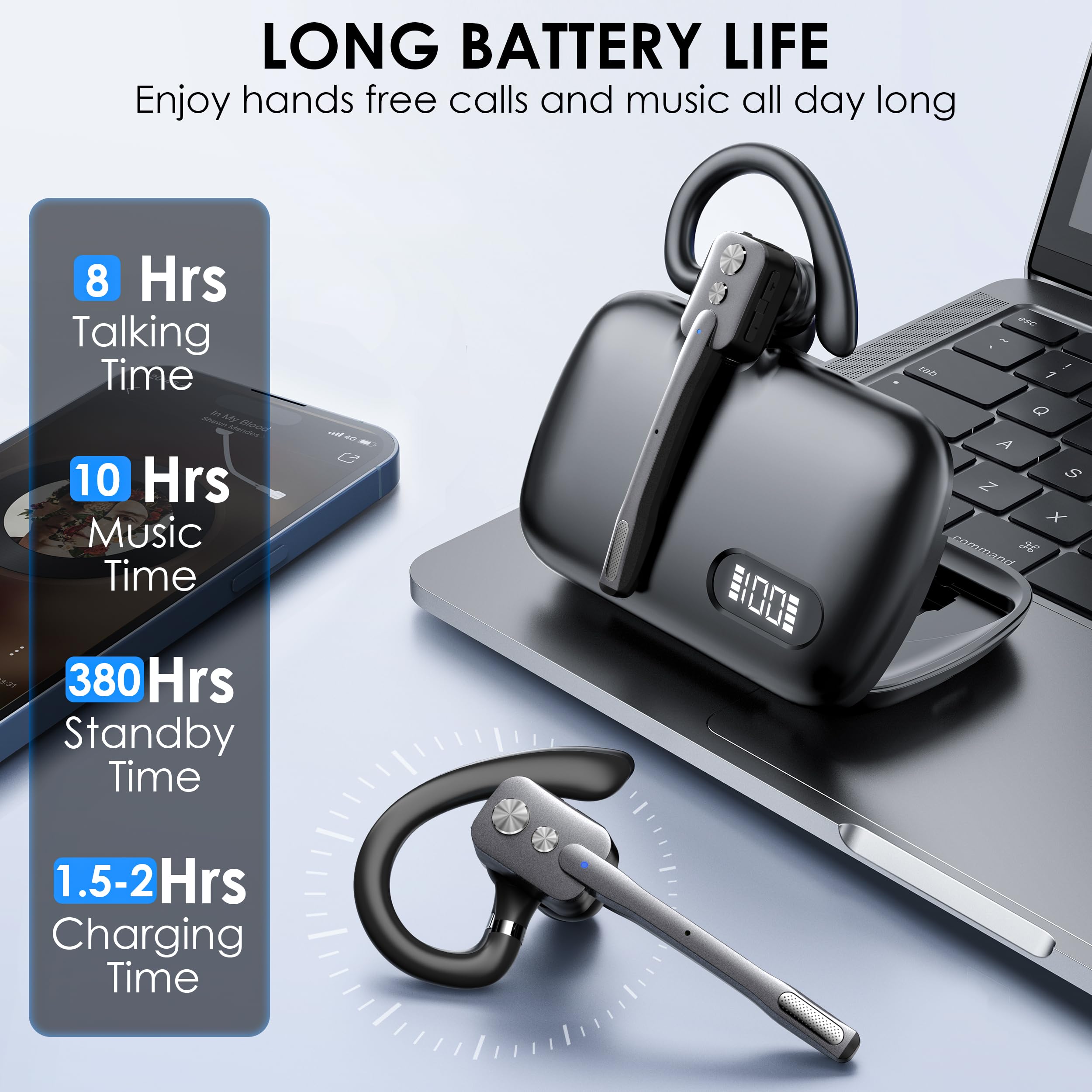 Foto 4 pulgar | Auriculares Inalámbricos Bluetooth Icomtofit Con Cancelación De Ruido - Venta Internacional.