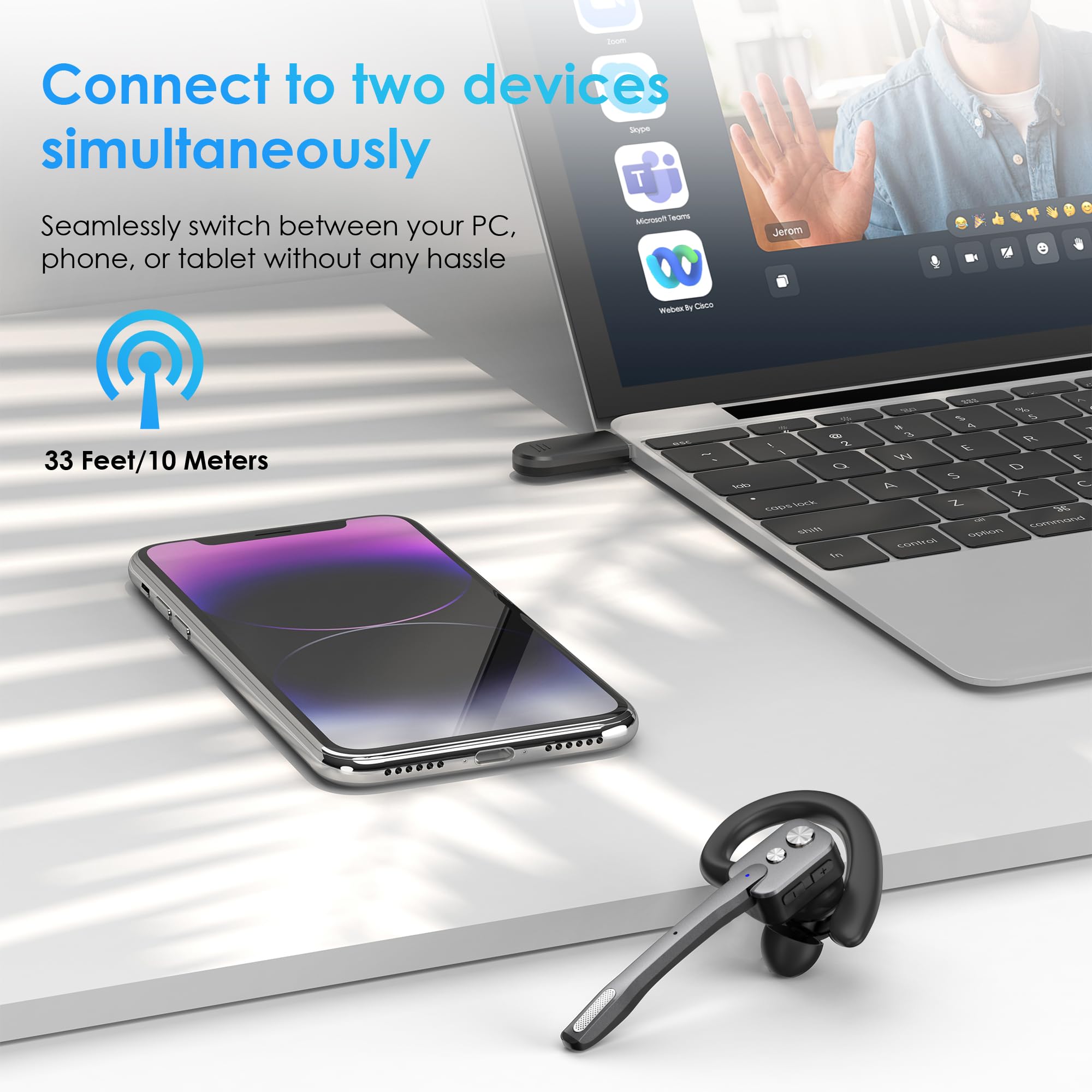 Foto 5 pulgar | Auriculares Inalámbricos Bluetooth Icomtofit Con Cancelación De Ruido - Venta Internacional.
