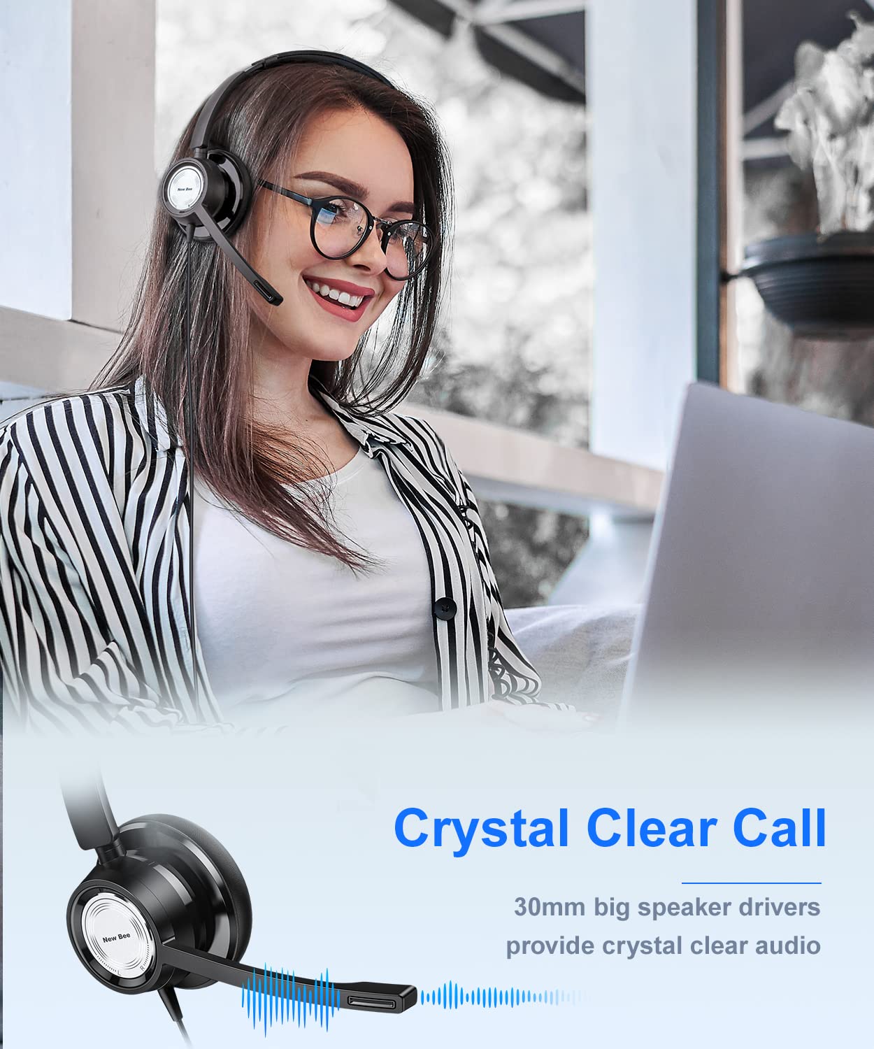 Foto 3 pulgar | Auriculares New Bee H365 Usb con Micrófono para Pc y Ordenador - Venta Internacional