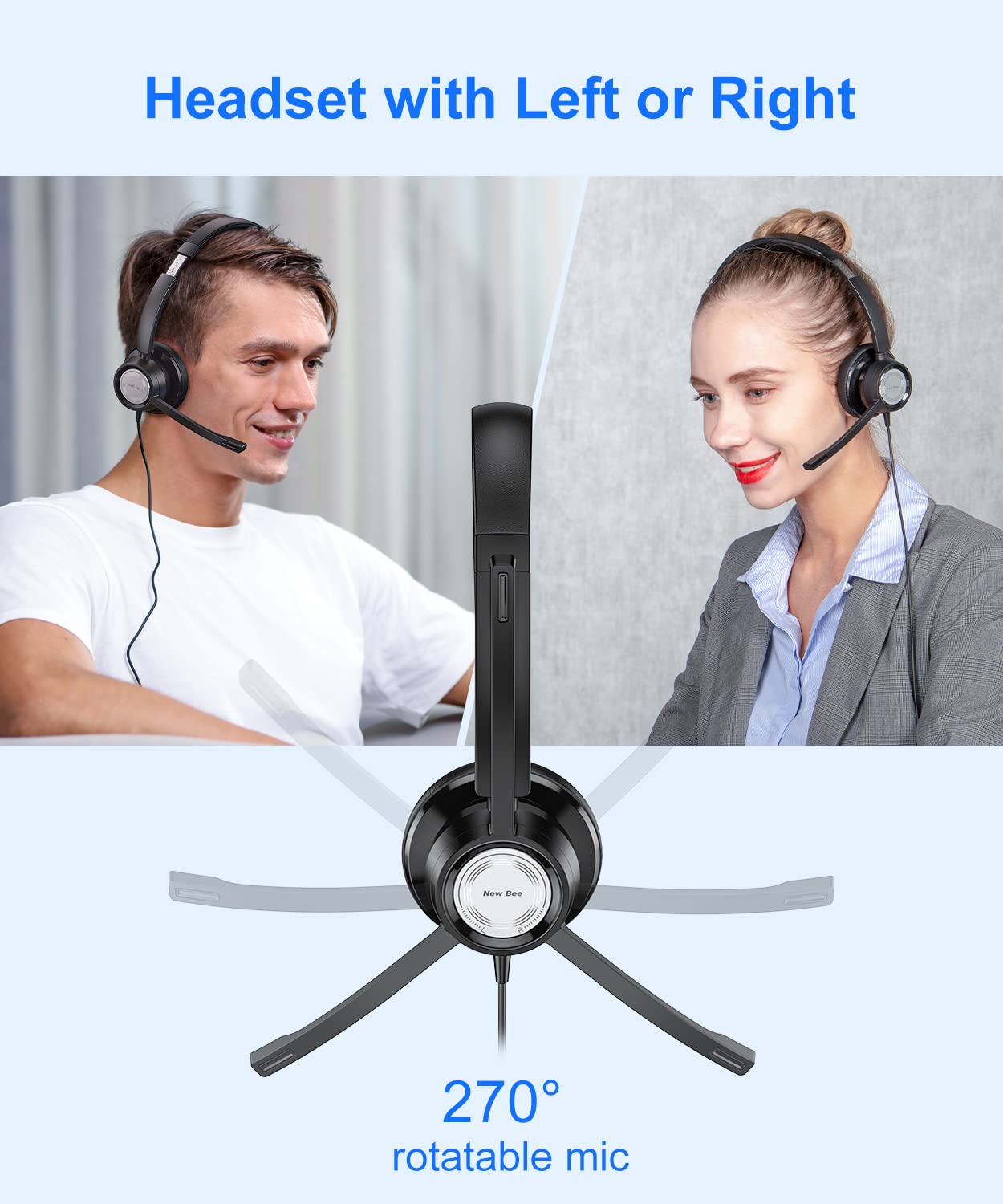 Foto 5 pulgar | Auriculares New Bee H365 Usb con Micrófono para Pc y Ordenador - Venta Internacional