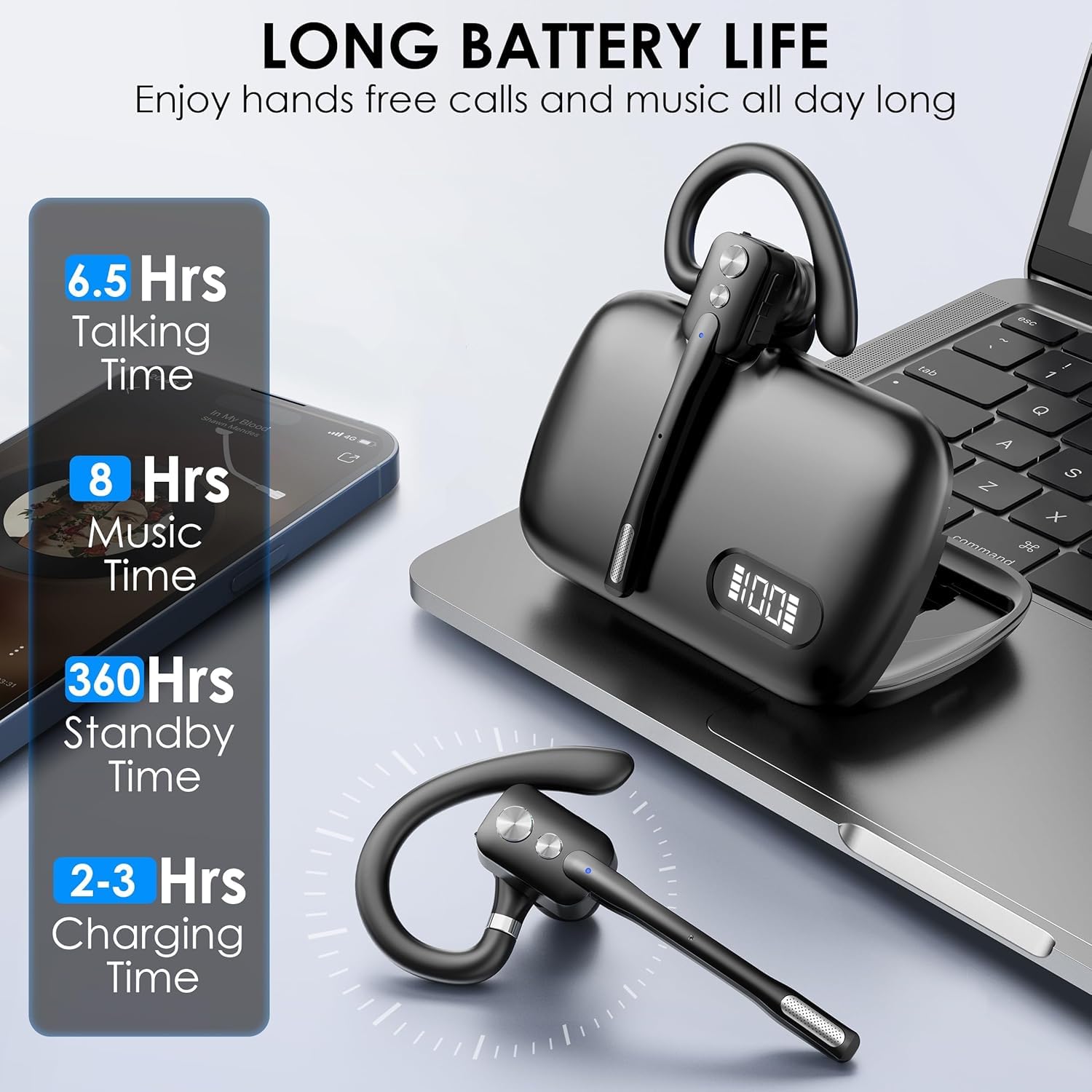 Foto 4 pulgar | Auriculares Inalámbricos Bluetooth Icomtofit Con Cancelación De Ruido - Venta Internacional.