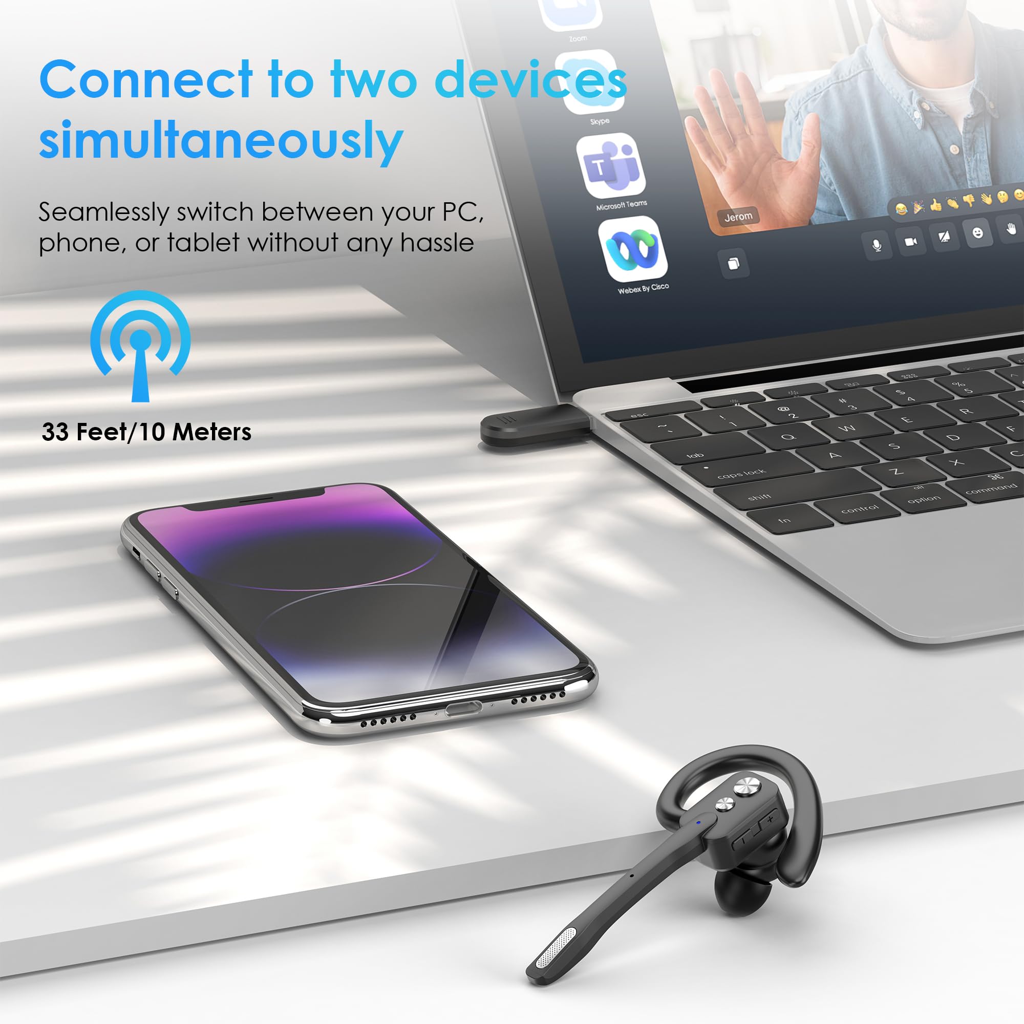 Foto 5 pulgar | Auriculares Inalámbricos Bluetooth Icomtofit Con Cancelación De Ruido - Venta Internacional.