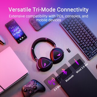 Foto 7 | Auriculares Inalámbricos para Juegos Asus Rog Delta Ii Negros - Venta Internacional