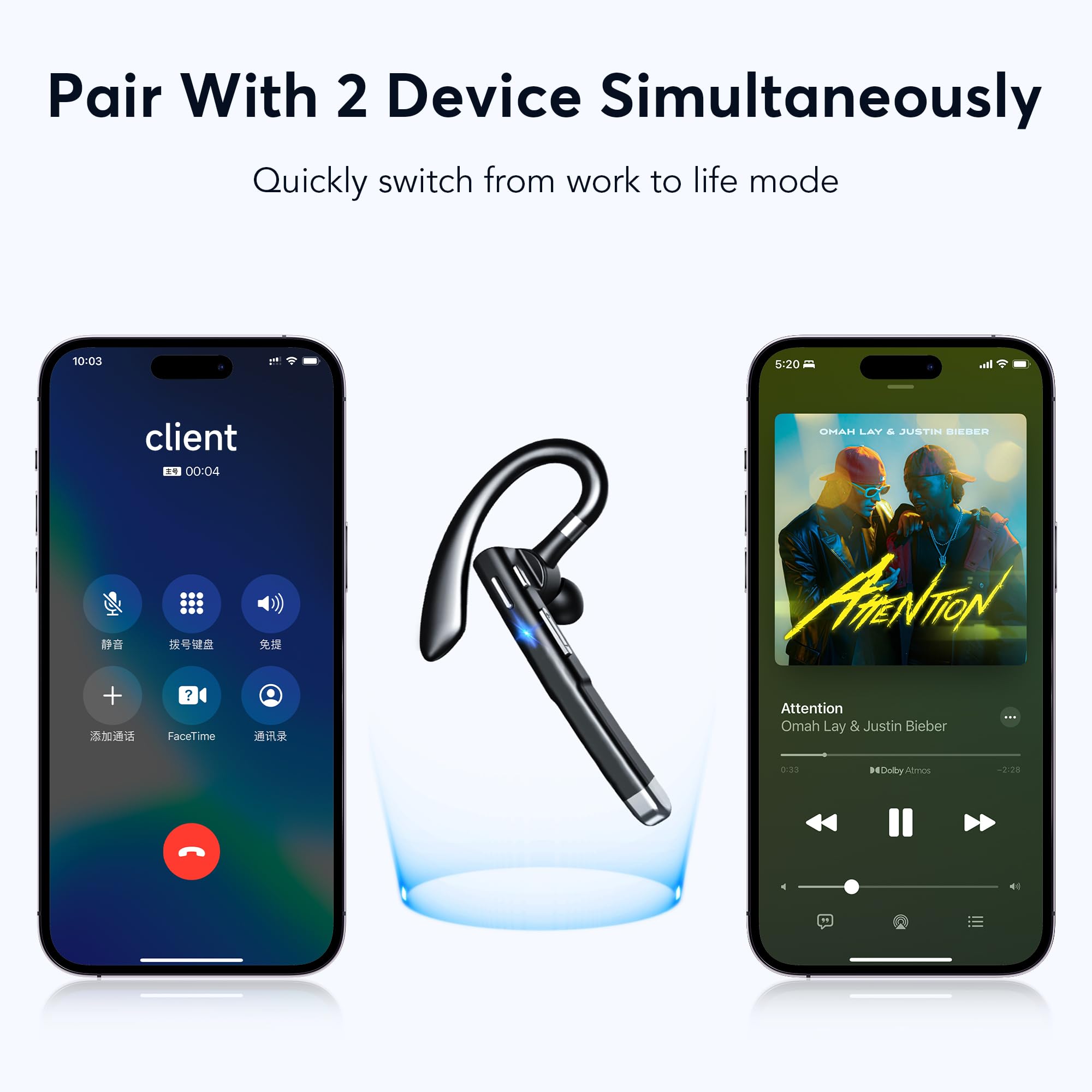 Foto 4 pulgar | Auriculares Bluetooth Euqq Inalámbricos Negro - Venta Internacional