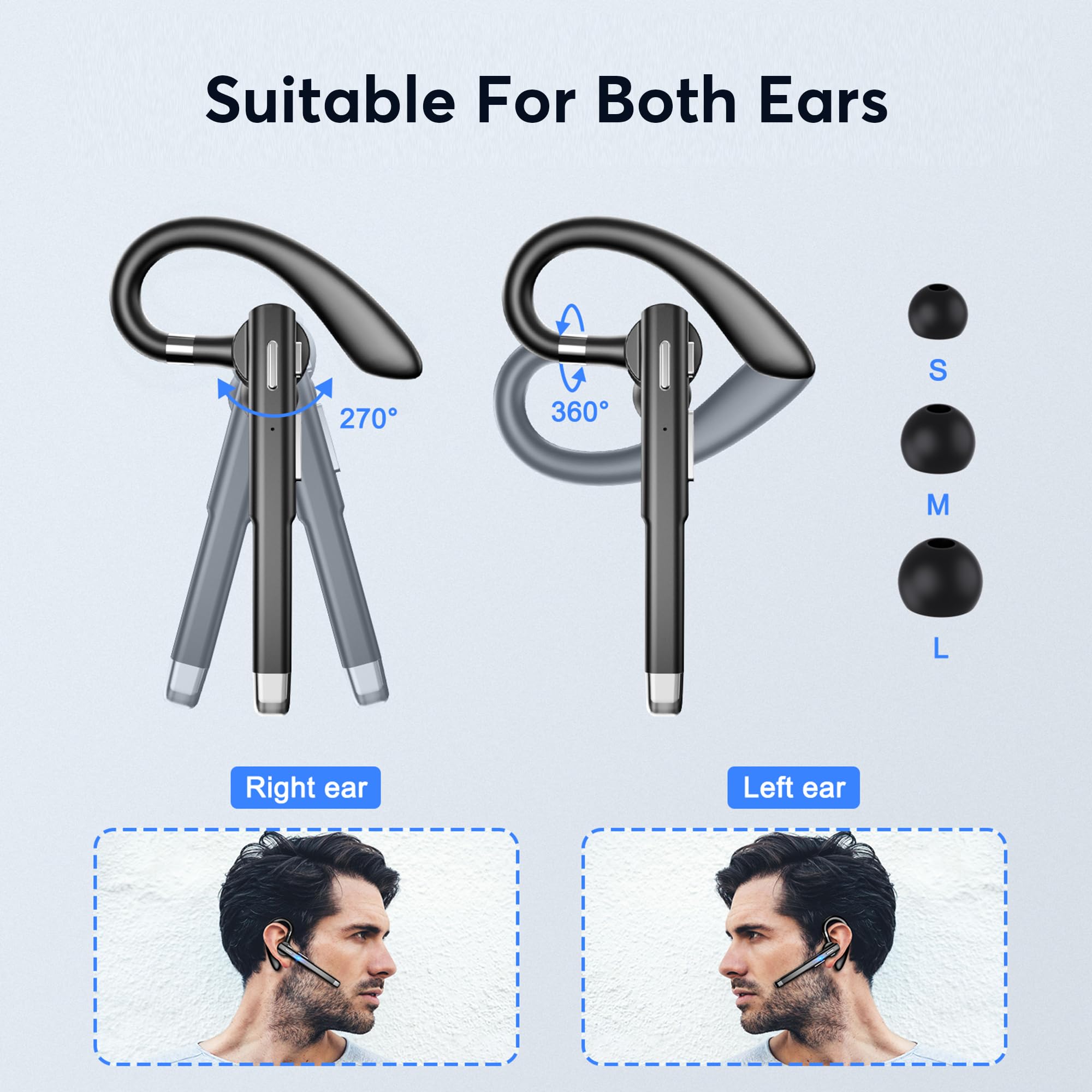 Foto 7 pulgar | Auriculares Bluetooth Euqq Inalámbricos Negro - Venta Internacional
