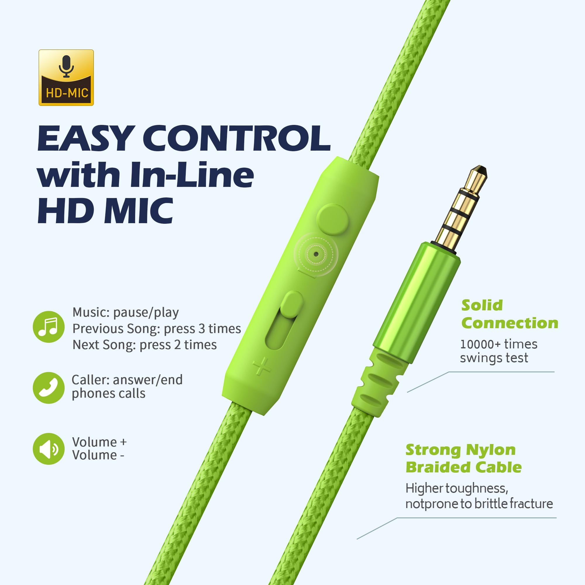Foto 6 pulgar | Auriculares Ailihen C8 Con Cable Con Micrófono Y Control De Volumen - Venta Internacional.