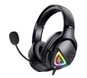 Audífonos Belug Gamer Diadema Con Microfono Led Rgb Negro