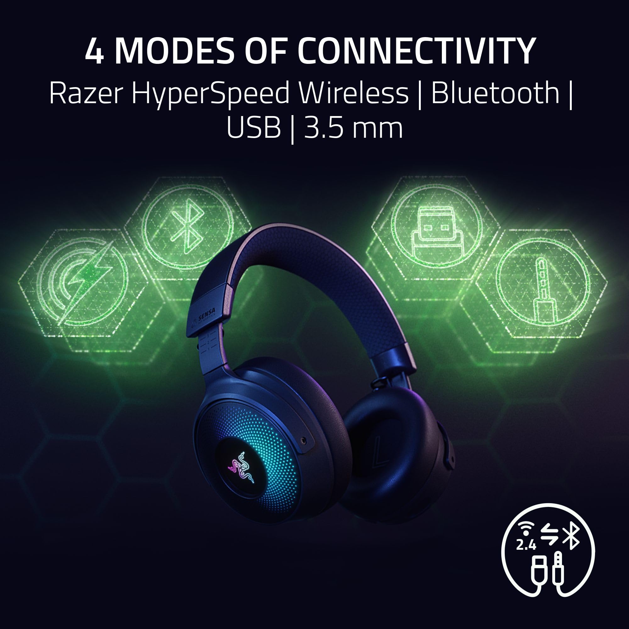 Foto 5 pulgar | Auriculares Inalámbricos Razer Kraken V4 Pro con HD Haptics - Venta Internacional