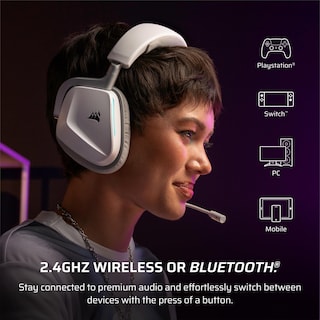 Foto 4 | Auriculares Inalámbricos Para Juegos Corsair Void V2 Con Bluetooth - Blanco - Venta Internacional.