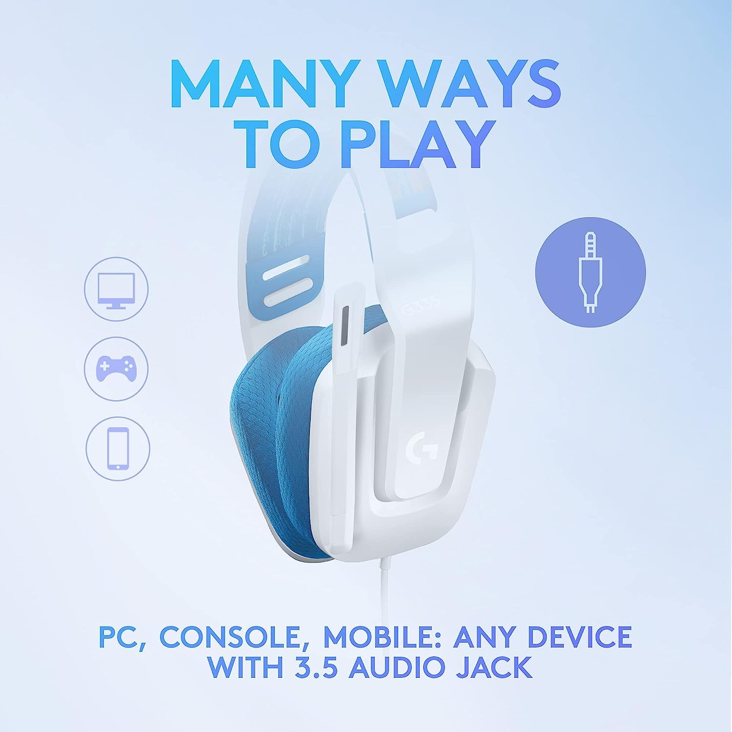 Foto 4 pulgar | Audífonos Inalámbricos Logitech G535 Blancos Reacondicionados - Venta Internacional