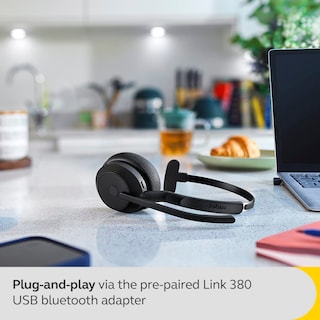 Foto 4 | Auriculares Inalámbricos Jabra Evolve2 55 Mono Con Soporte De Carga Bla - Venta Internacional.