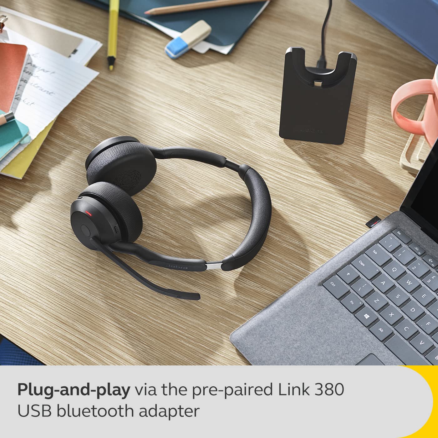 Foto 8 pulgar | Auriculares Inalámbricos Jabra Evolve2 55 Estéreo Con Cancelación De Ruido - Venta Internacional.