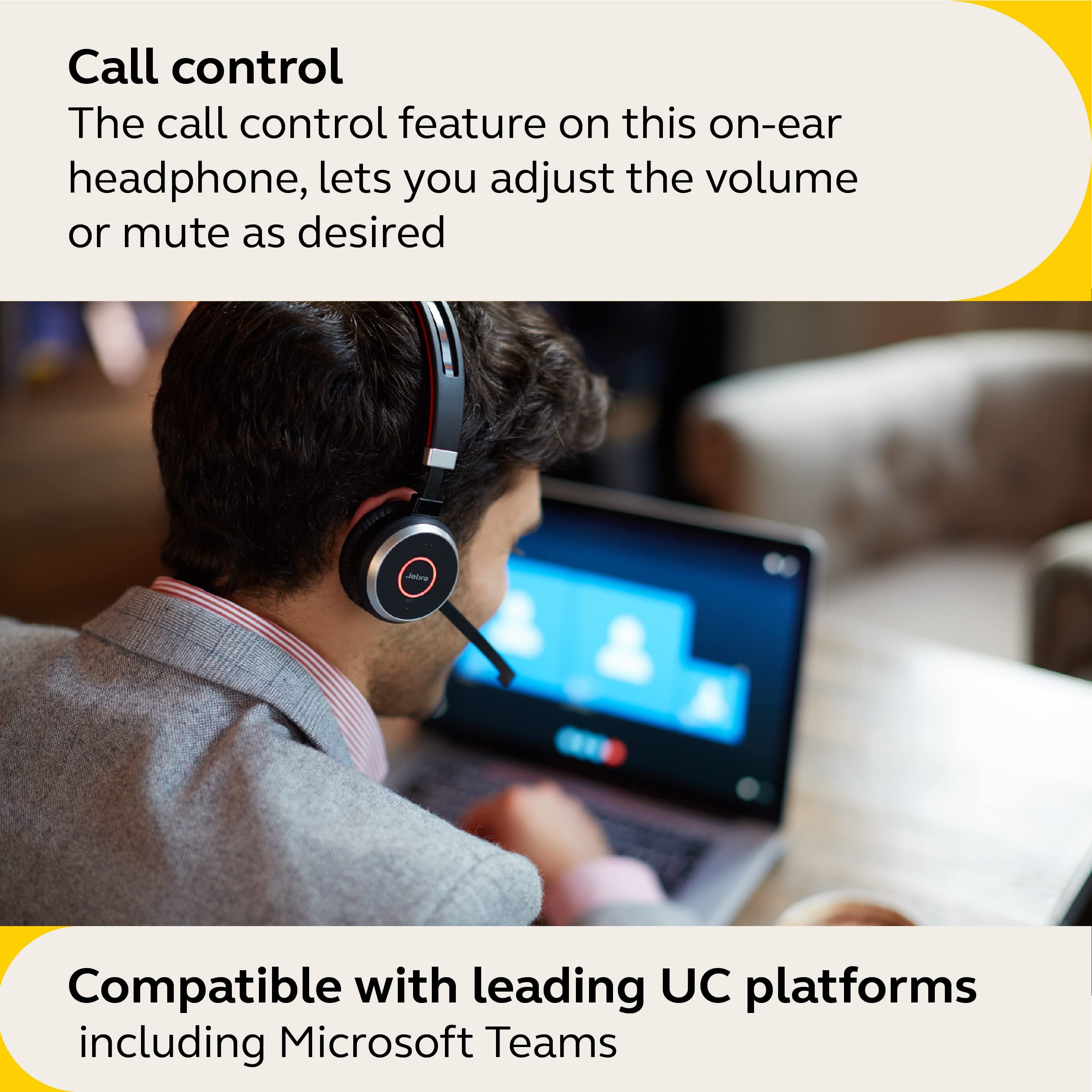 Foto 5 pulgar | Auriculares Bluetooth Jabra Evolve 65 Se Link380a Uc Stereo - Venta Internacional