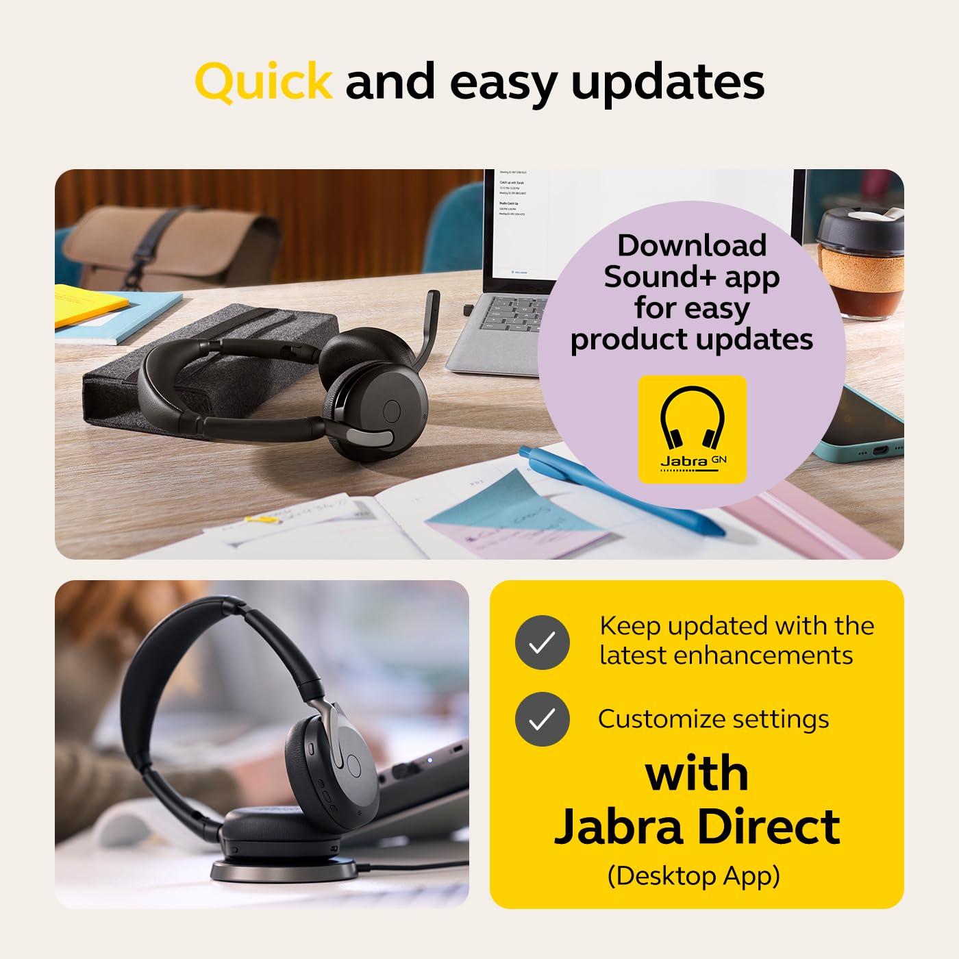 Foto 4 | Audífonos Inalámbricos Jabra Evolve2 65 Flex Estéreo - Venta Internacional