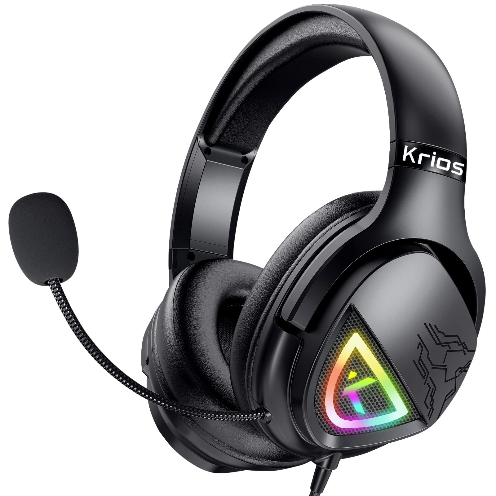 Auriculares Para Juegos Krios K11 Con Led Rgb Y Micrófono