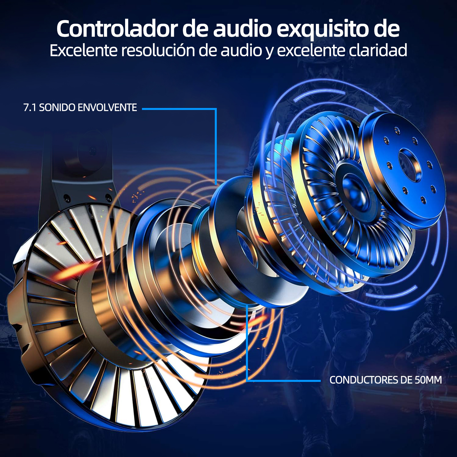 Foto 3 pulgar | Auriculares Para Juegos Krios K11 Con Led Rgb Y Micrófono