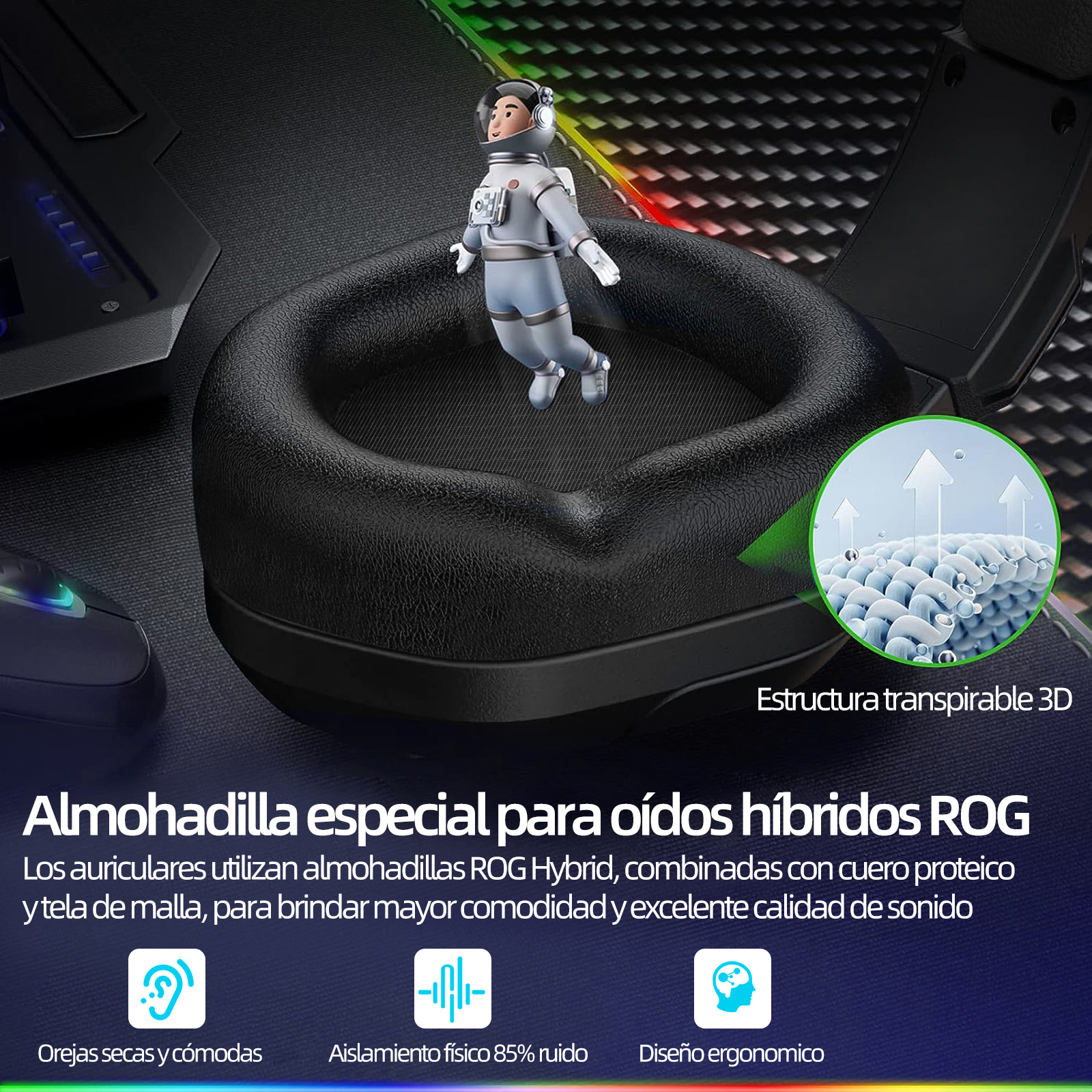 Foto 5 pulgar | Auriculares Para Juegos Krios K11 Con Led Rgb Y Micrófono
