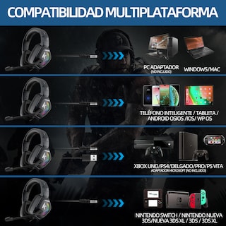 Foto 6 | Audífonos Gamers Alámbricos Krios K12 con Micrófono