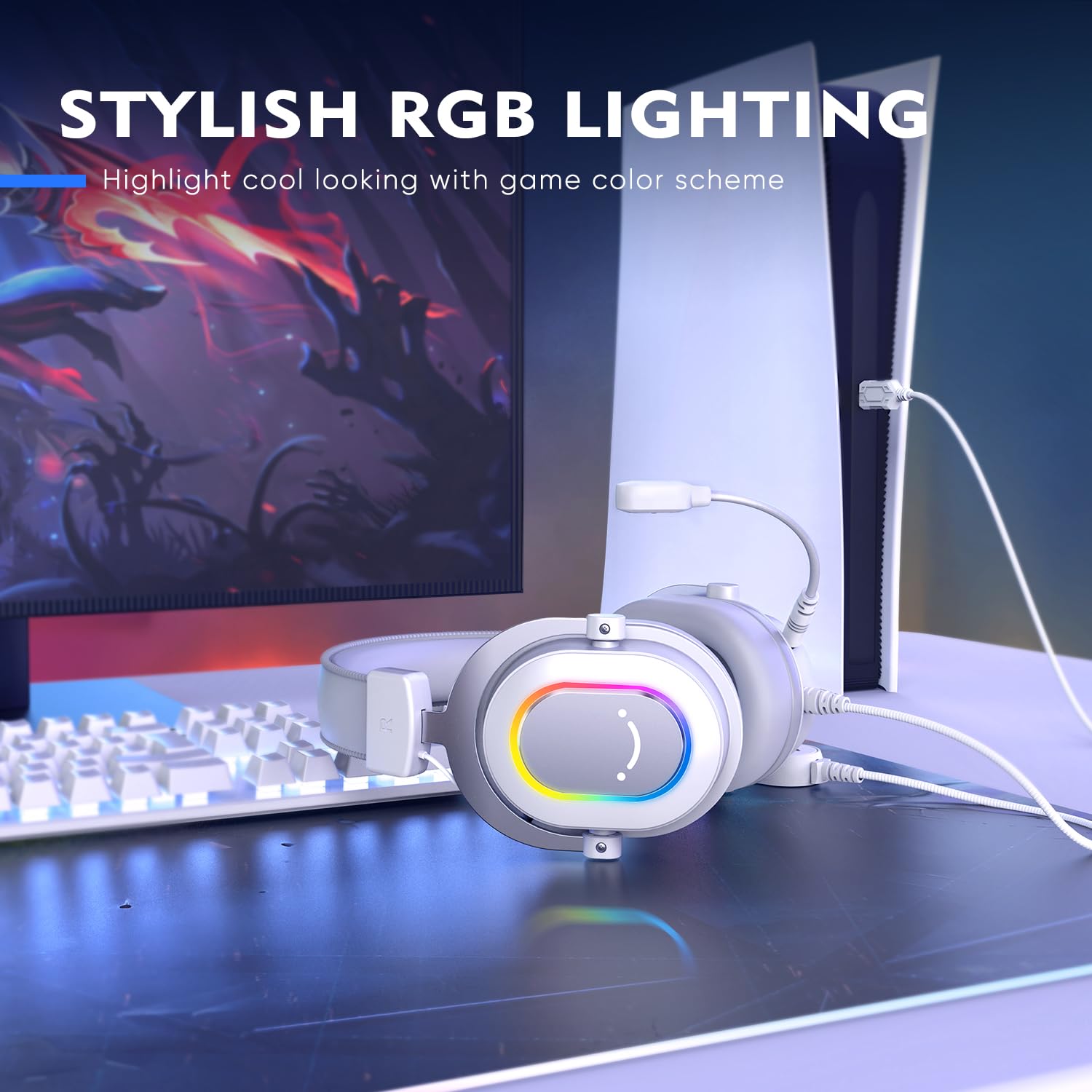 Foto 8 pulgar | Auriculares Para Juegos Fifine Usb Rgb 7.1 Surround Sound Para Pc/ps4 - Venta Internacional.