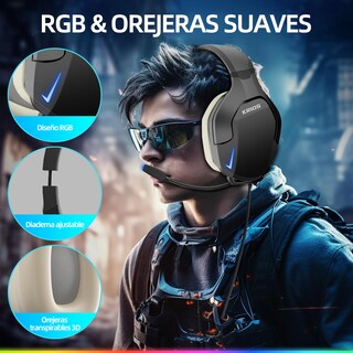 Foto 5 | Audífonos Alámbricos Krios K10 con Micrófono