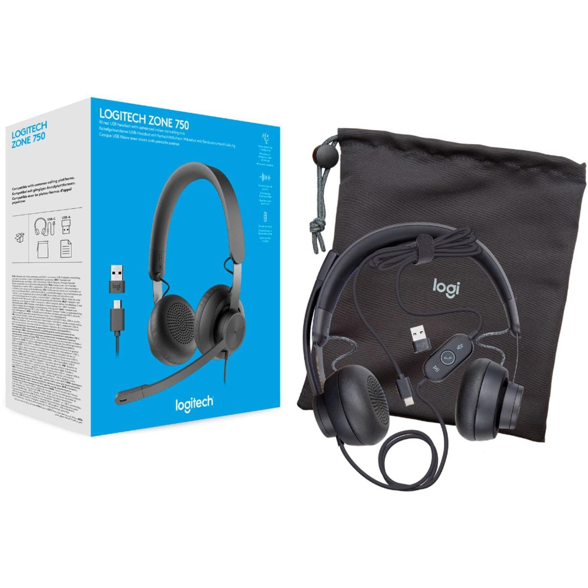 Foto 5 pulgar | Auriculares Logitech Zone 750 Estéreo De 7,1 X 6,5 X 2,6 Con Micrófono - Venta Internacional.