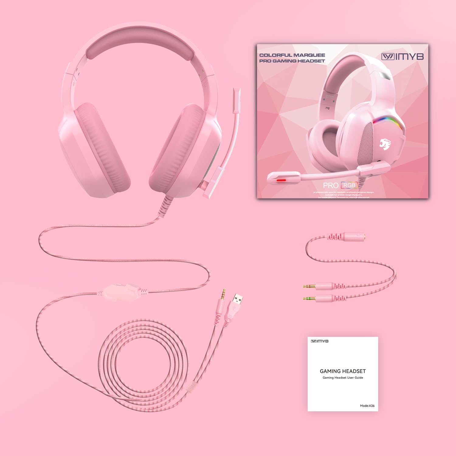 Foto 8 pulgar | Auriculares Para Juegos Imyb A36 Con Micrófono Para Pc/ps/xbox/nintendo - Venta Internacional.