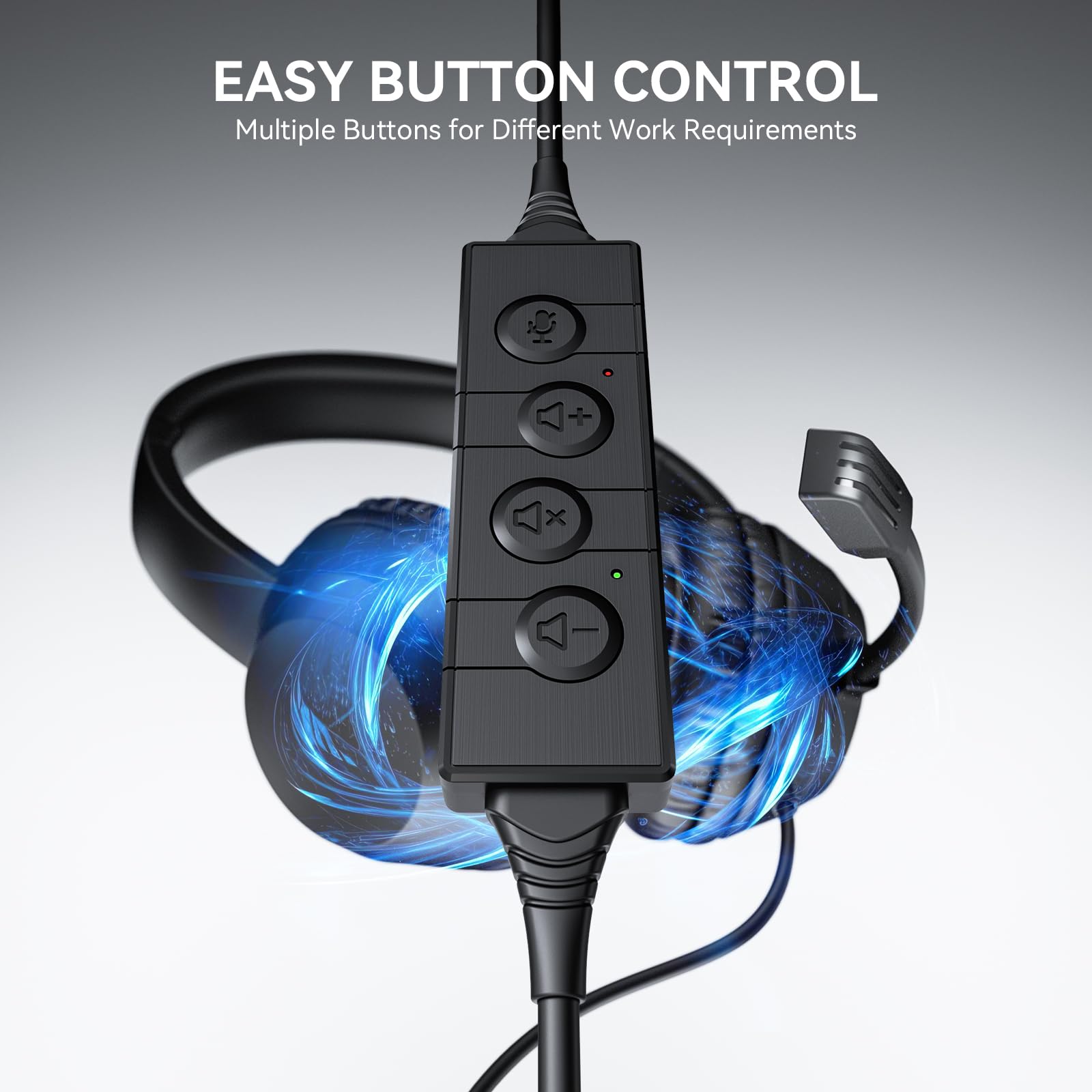 Foto 4 pulgar | Auriculares Binaurales Con Cable Levn Con Micrófono Para Pc, Color Negro - Venta Internacional.