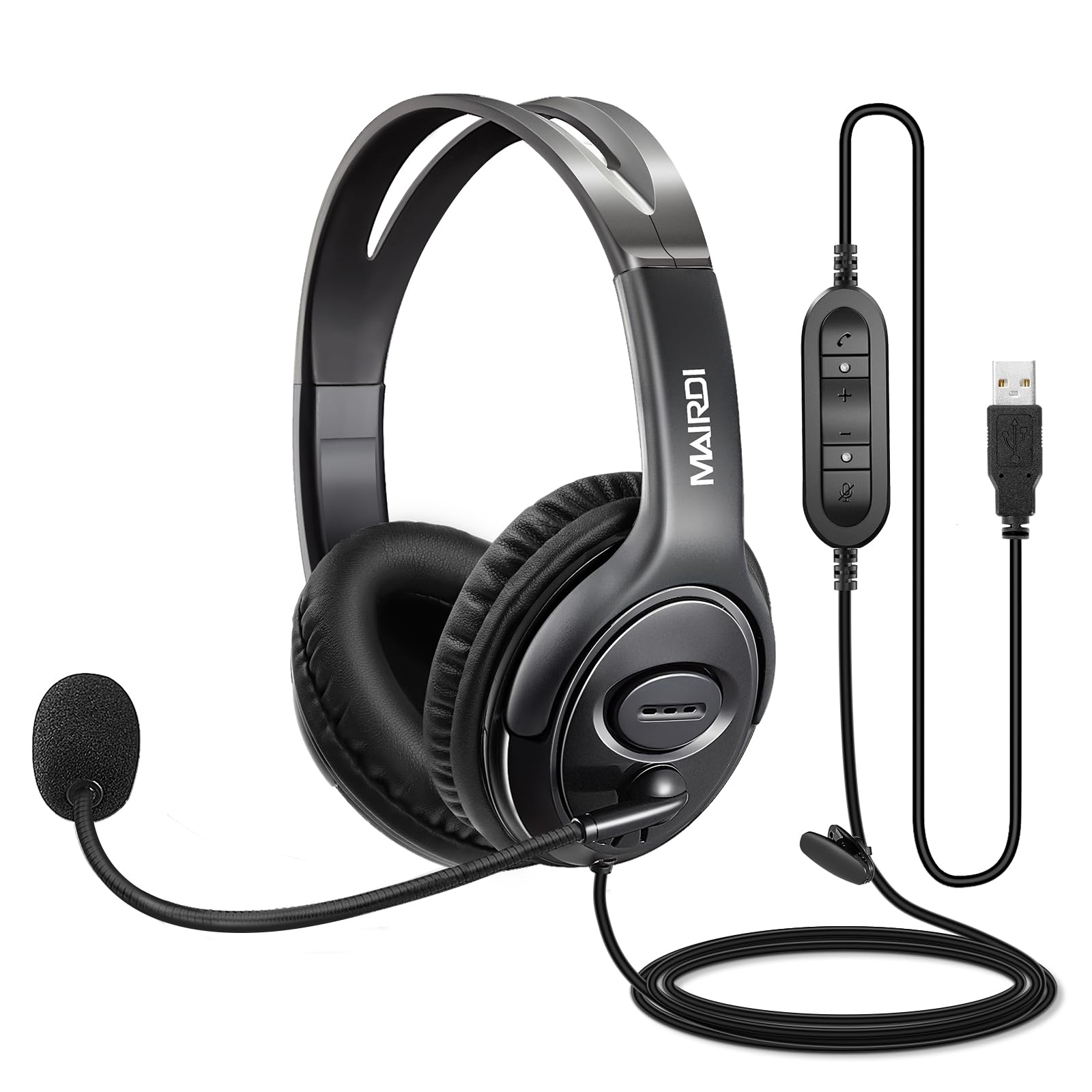 Foto 1 | Auriculares Usb Mairdi Con Micrófono Para Pc Con Cancelación De Ruido - Venta Internacional.