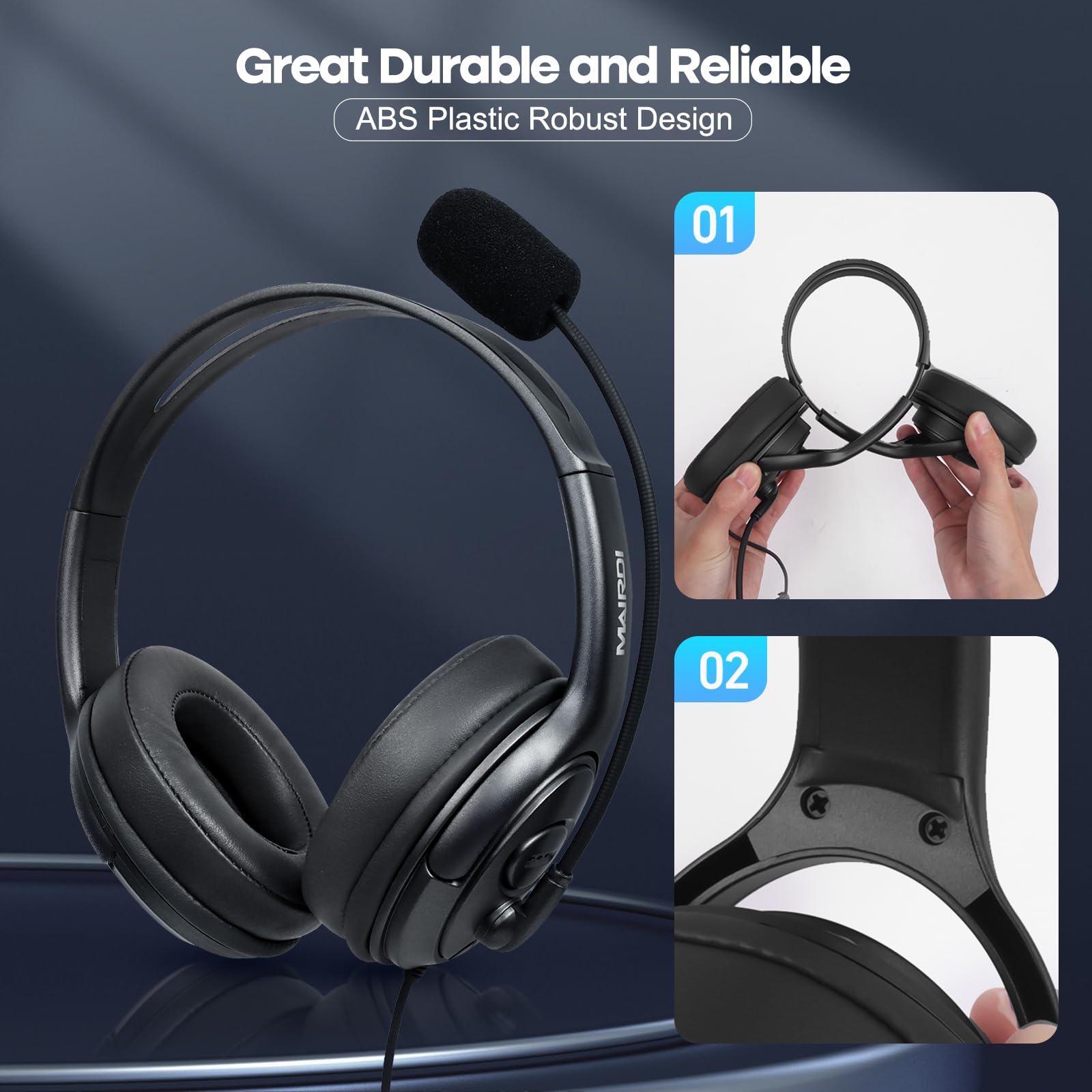 Foto 7 pulgar | Auriculares Usb Mairdi Con Micrófono Para Pc Con Cancelación De Ruido - Venta Internacional.