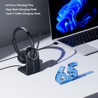 Foto 3 | Auriculares Inalámbricos Levn Con Micrófono Bluetooth Work, Batería De 65 H - Venta Internacional.