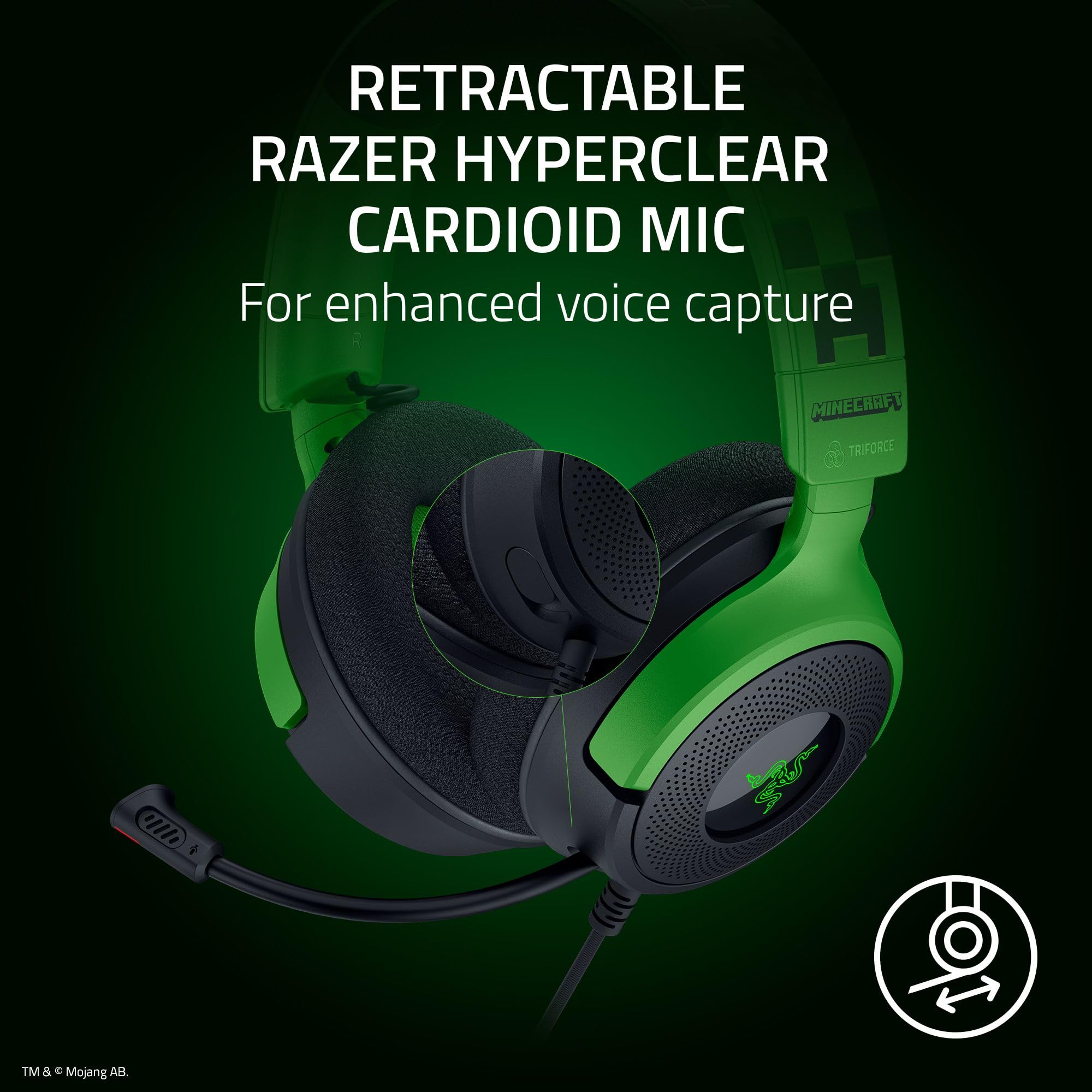 Foto 5 pulgar | Auriculares Para Juegos Razer Kraken V4 X 40 Mm Controladores Minecraft Ed. - Venta Internacional.