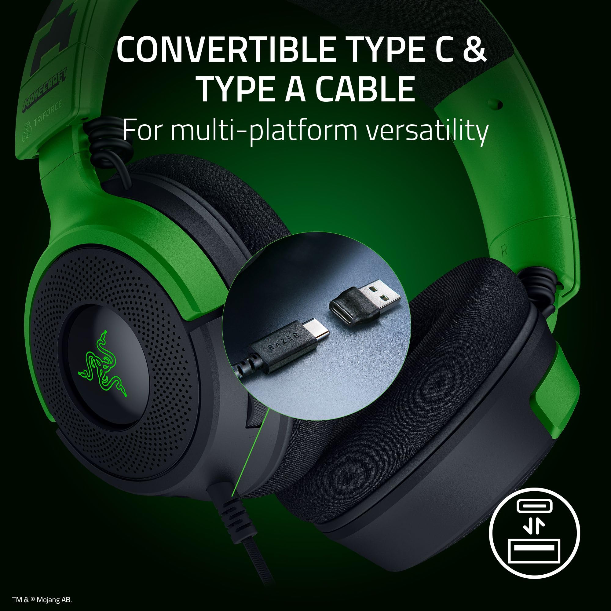 Foto 8 pulgar | Auriculares Para Juegos Razer Kraken V4 X 40 Mm Controladores Minecraft Ed. - Venta Internacional.