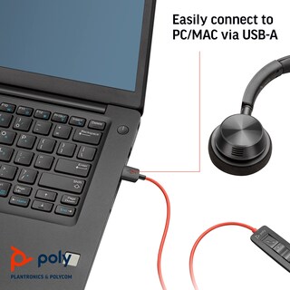 Foto 3 | Auriculares Plantronics Blackwire 3320 Usb-a Con Cable De Doble Oreja - Venta Internacional.
