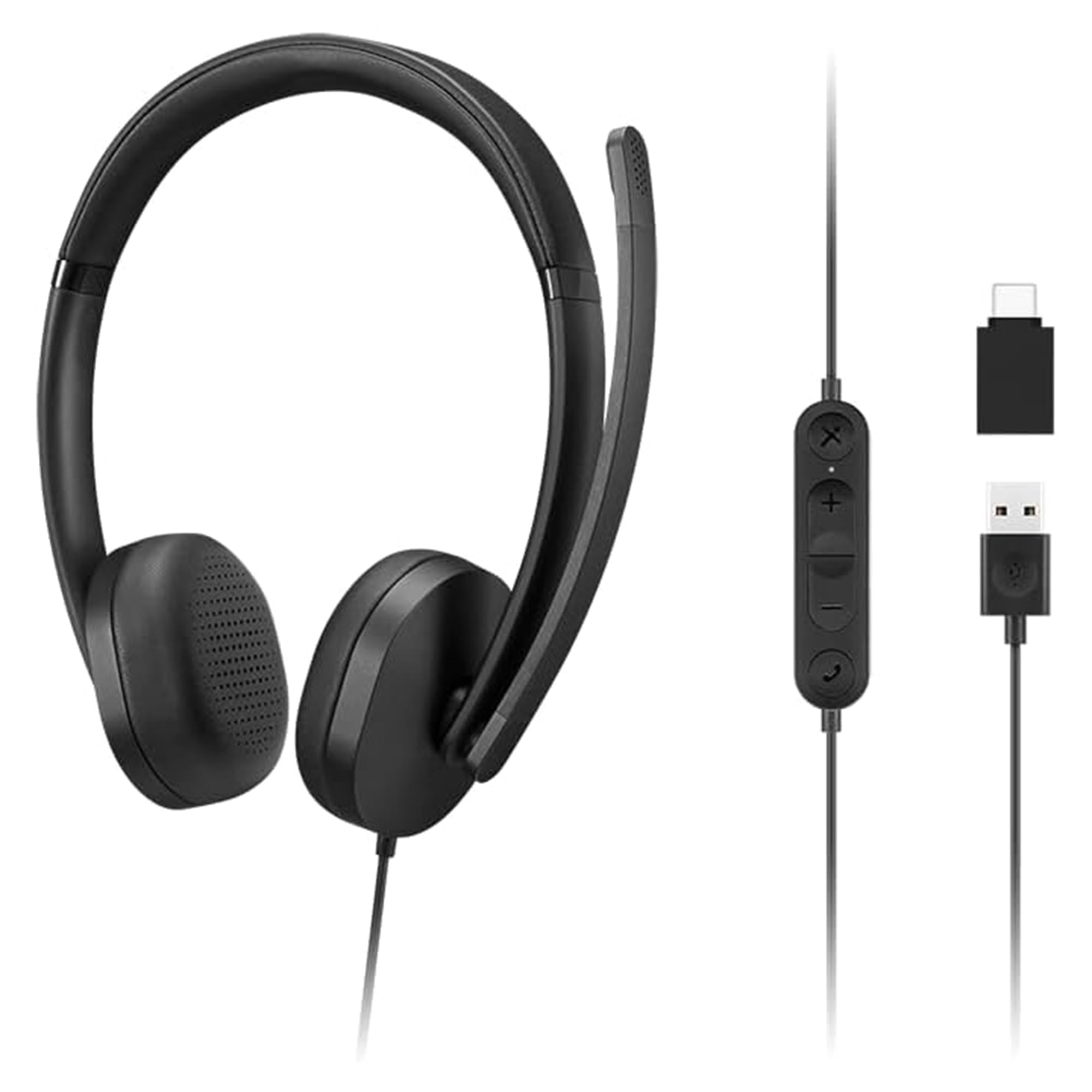 Auriculares Lenovo 115 Usb-a/usb-c Estéreo Con Cable Y Micrófono Negros - Venta Internacional.