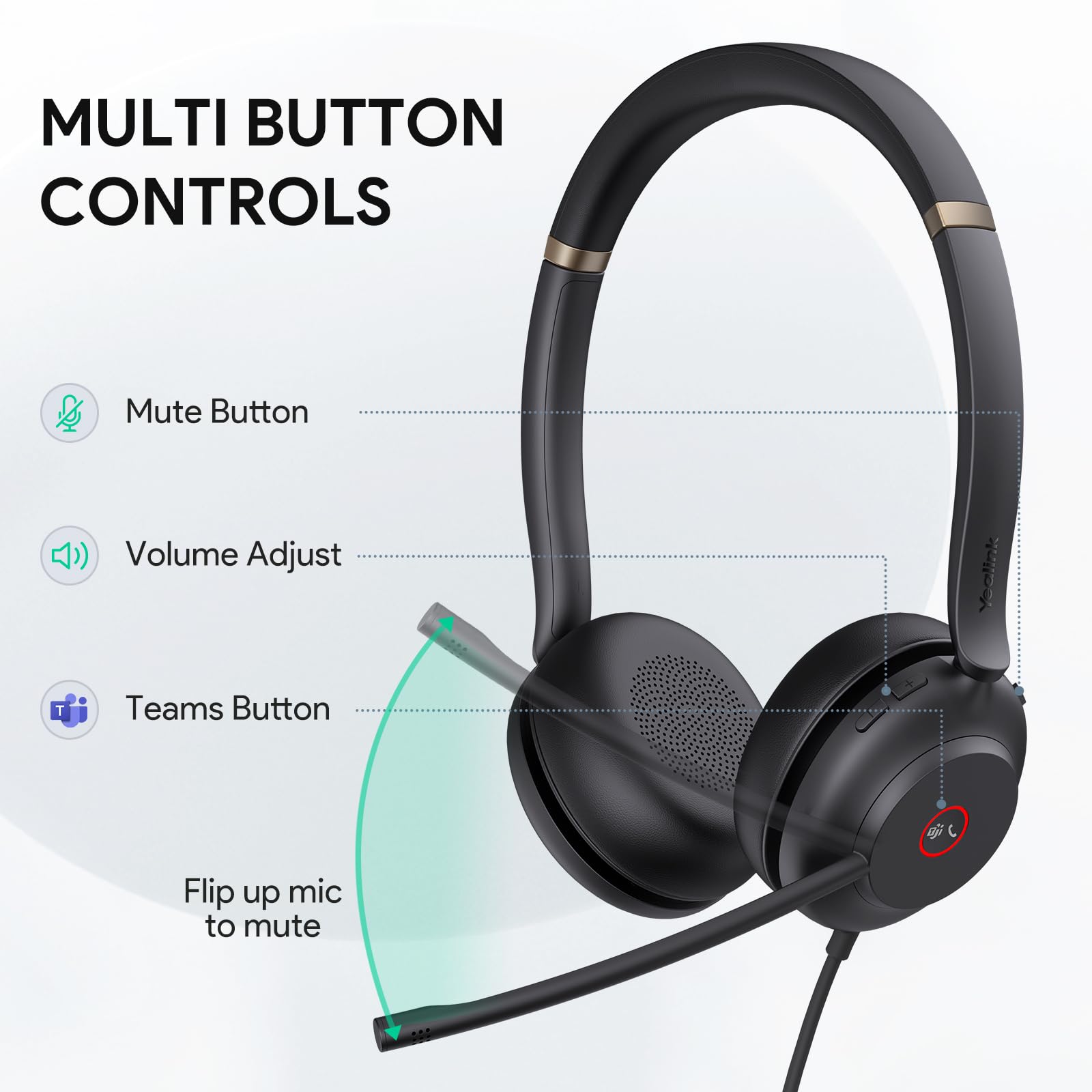 Foto 5 pulgar | Auriculares Usb Yealink Uh37 Con Micrófono Con Cancelación De Ruido - Venta Internacional.