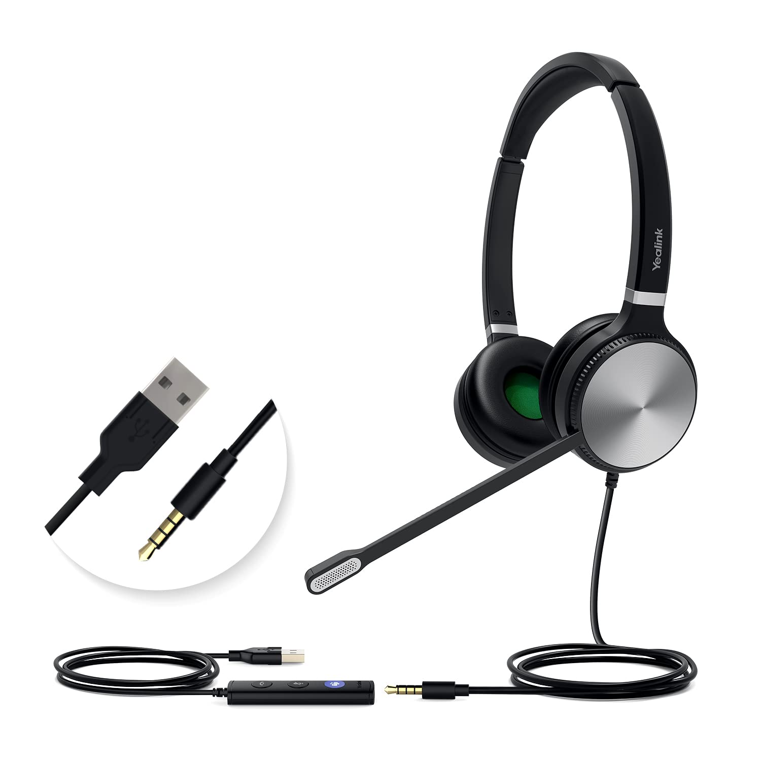 Auriculares Usb Yealink Uh36 Con Cable Para Computadora Pc Portátil - Venta Internacional.