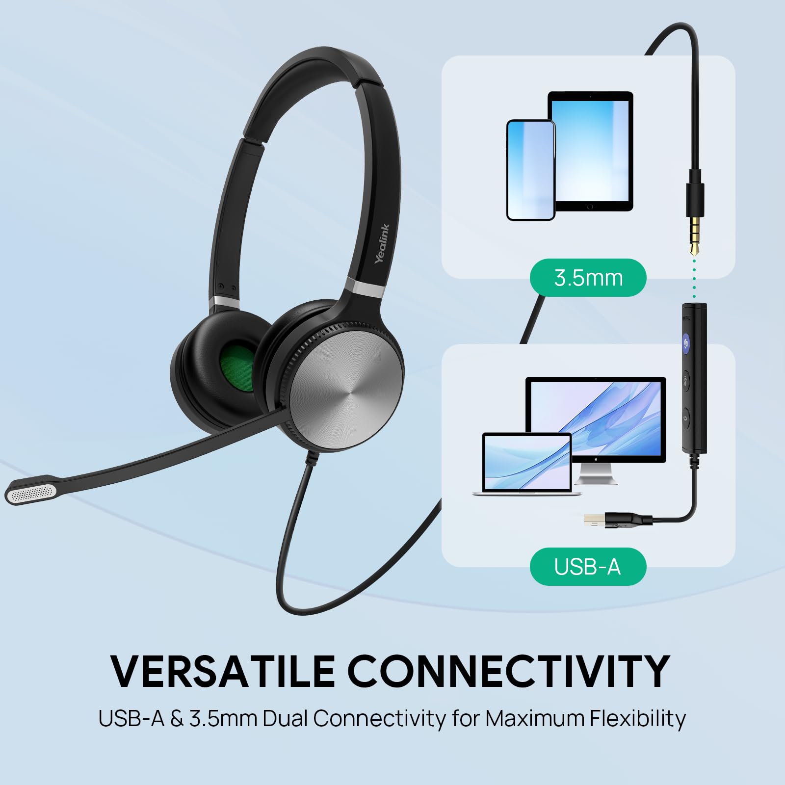 Foto 4 pulgar | Auriculares Usb Yealink Uh36 Con Cable Para Computadora Pc Portátil - Venta Internacional.