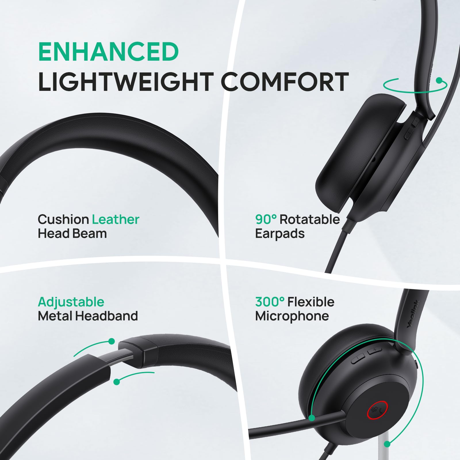 Foto 3 pulgar | Auriculares Con Cable Yealink Uh35 Con Micrófono Con Cancelación De Ruido - Venta Internacional.
