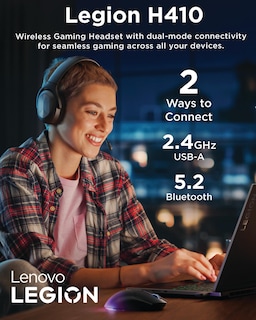 Foto 2 | Auriculares Inalámbricos Para Juegos Lenovo Legion H410 Bluetooth/2.4 Ghz - Venta Internacional.