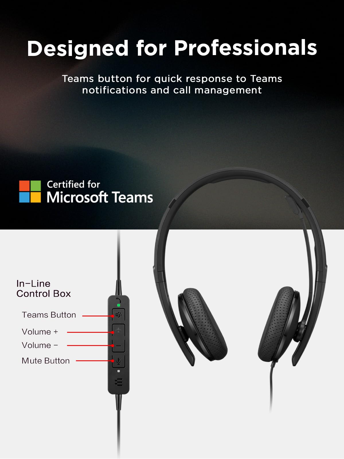 Foto 5 pulgar | Auriculares Voip Lenovo Wired Teams Con Epos Brainadapt Y Activegard - Venta Internacional.