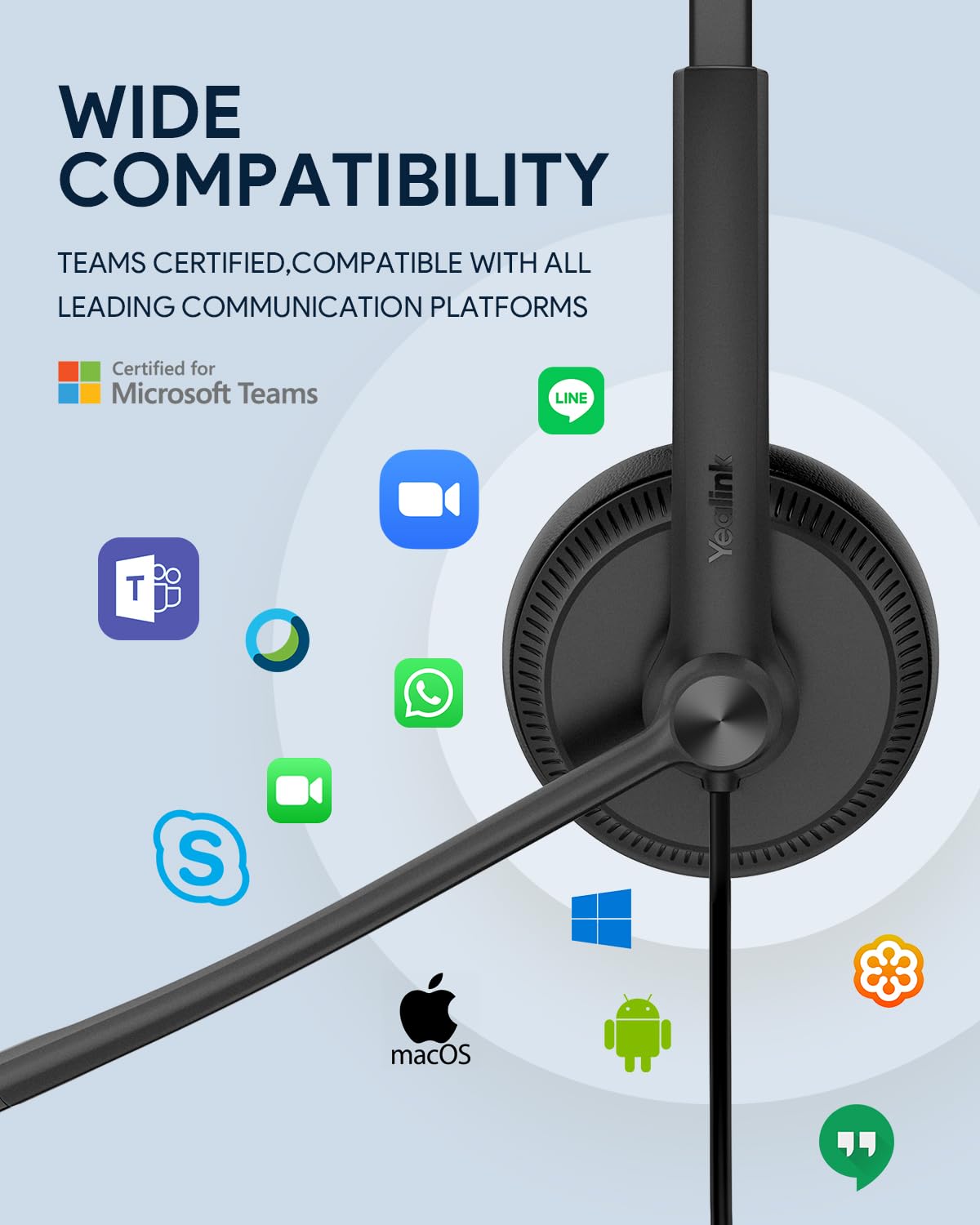 Foto 7 pulgar | Auriculares Usb Yealink Uh34 Con Micrófono  Auriculares Con Cable - Venta Internacional.