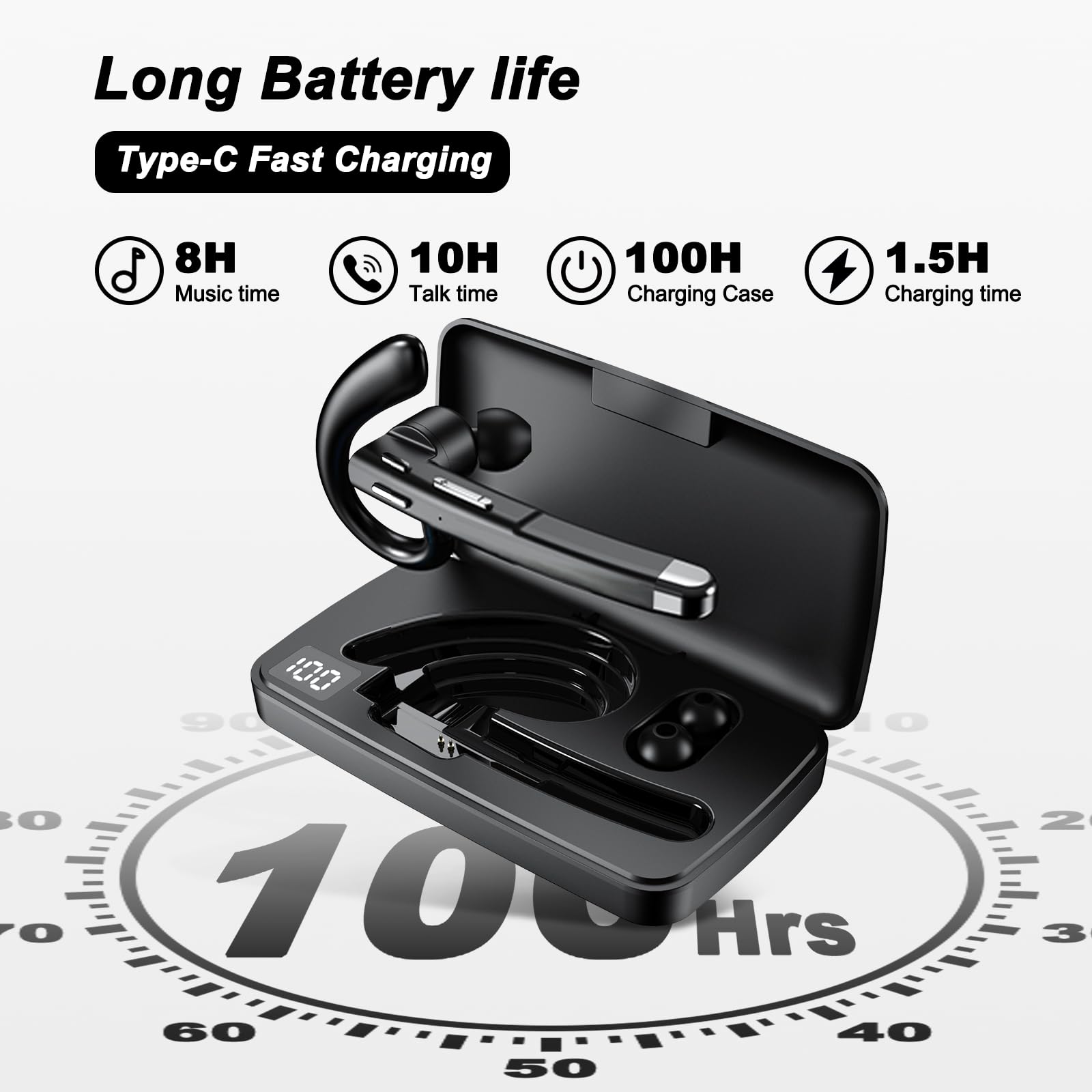 Foto 3 pulgar | Auriculares Bluetooth Inalámbricos Boytond Con Tiempo De Conversación De 100 Horas - Venta Internacional.