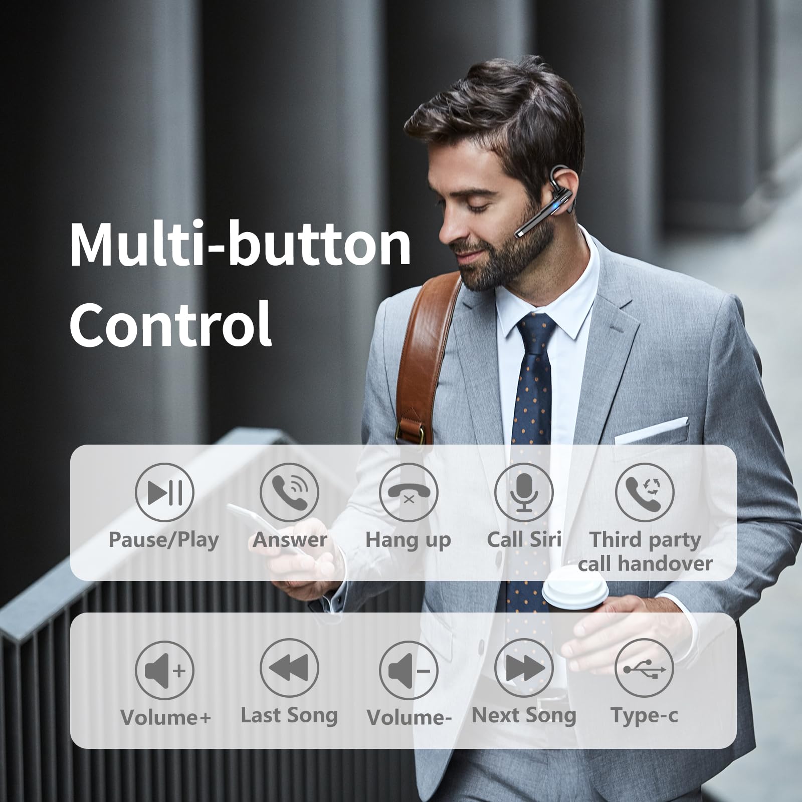 Foto 8 pulgar | Auriculares Bluetooth Inalámbricos Boytond Con Tiempo De Conversación De 100 Horas - Venta Internacional.