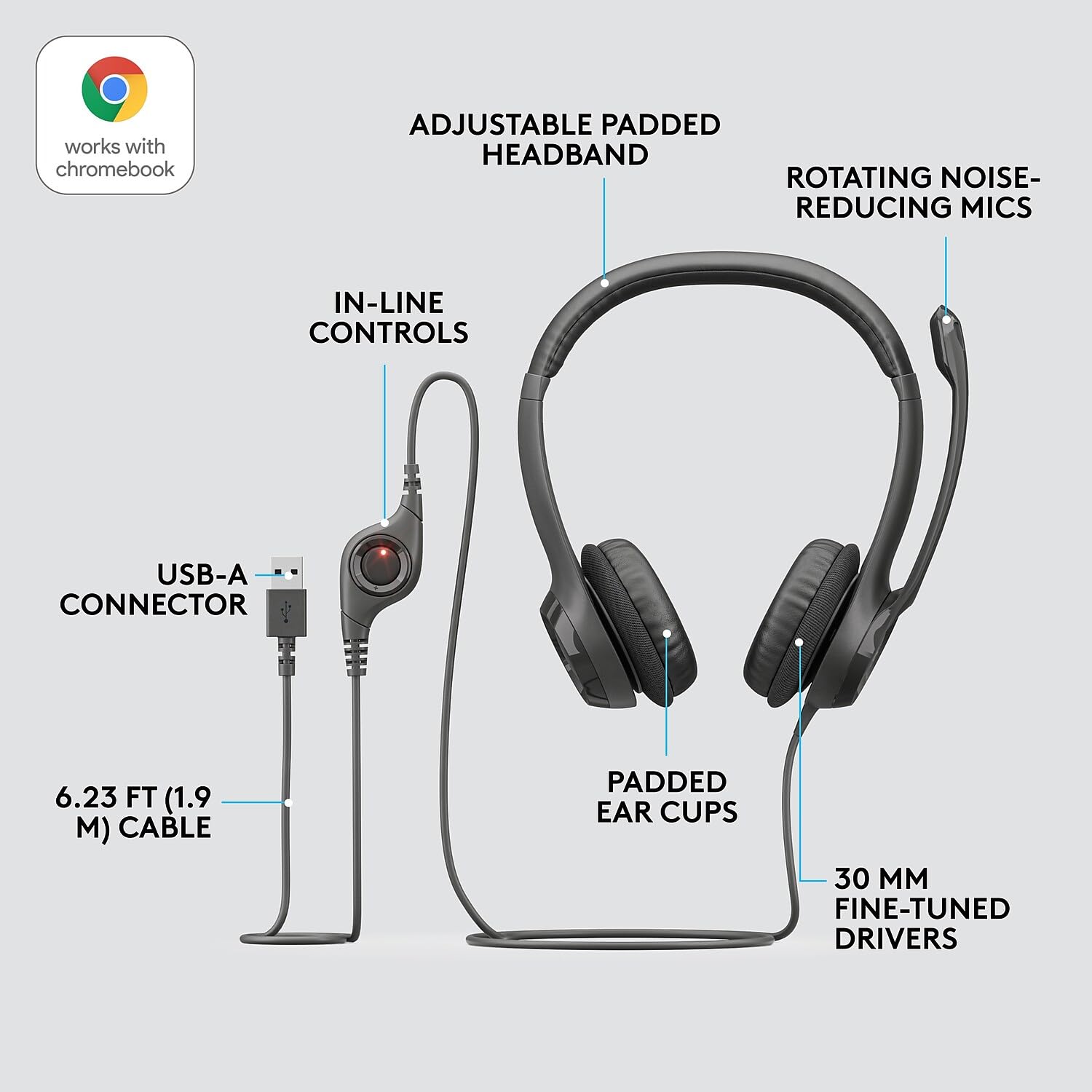 Foto 6 | Auriculares Logitech Clearchat Comfort Usb - Venta Internacional.