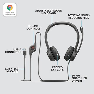 Foto 6 | Auriculares Logitech Clearchat Comfort Usb - Venta Internacional.